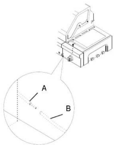 KITCHENAID 7300787D - Fixation de la tablette de droite avec brûleur à rôtissage - 4