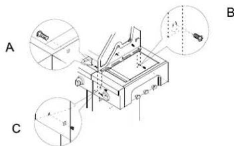 KITCHENAID 7300787D - Sujete el estante lateral derecho con quemador para dorado=rápido - 3