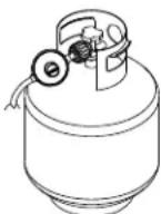 KITCHENAID 7300745A - Para conectar el tanque de gas LP de 20 lb: - 1
