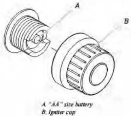 KITCHENAID 7300709C - Replacing the igniter Battery - 1