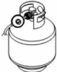 KITCHENAID 7200709C - Para conectar el tanque de gas LP de 20 lb - 1
