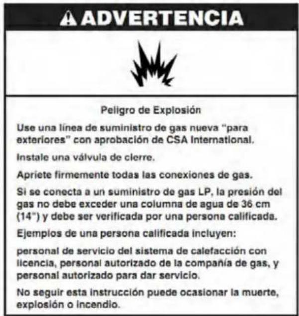 KITCHENAID 7200709C - Requisitos del suministro de gas - 1