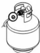 KITCHENAID 7200709C - Raccordement de la bouteille de propane de 20 lb : - 1
