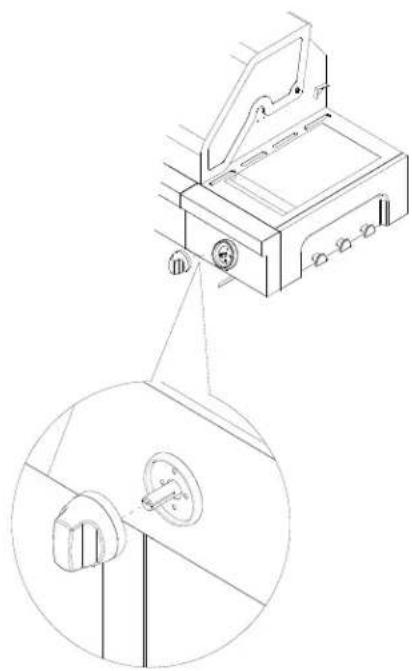 KITCHENAID 7200787D - Fixation de la tablette de droite avec brûleur à roâtissage - 6