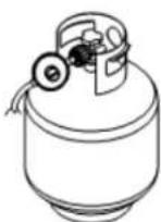 KITCHENAID 7200787D - Para conectar el tanque de gas LP de 20 lb: - 1