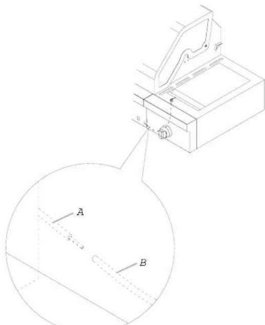 KITCHENAID 7300733 - Fixation de la tablette de droite avec brûleur à rôtissage - 8