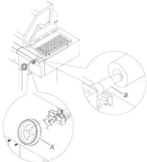 KITCHENAID 7300733 - Fixation de la tablette de droite avec brûleur à rôtissage - 7