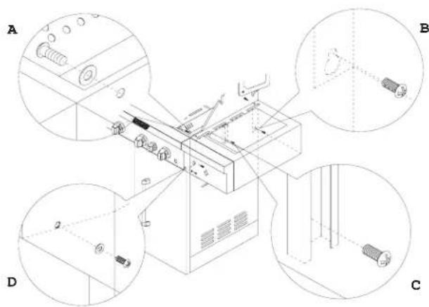 KITCHENAID 7300733 - Sujete el estante lateral derecho con quemador para dorado rápido - 4