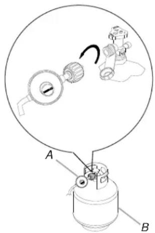 KITCHENAID 7300733 - To Disconnect the 20 lb LP Gas Fuel Tank: - 1