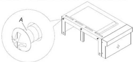 KITCHENAID 7200745A - Fixation de la tablette de droite avec brûleur à rotissage - 1