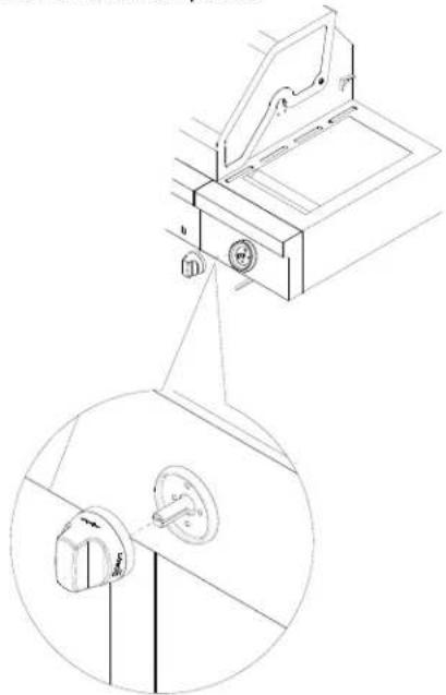 KITCHENAID 7200745A - Fixation de la tablette de droite avec brûleur à rotissage - 9