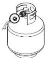 KITCHENAID 7200745A - Raccordement de la bouteille de propane de 20 lb : - 1