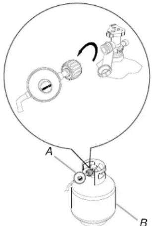 KITCHENAID 7200733 - Para desconectar el tanque de gas LP de 20 lb: - 1