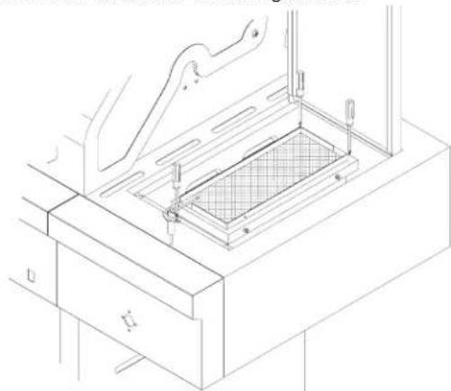 KITCHENAID 7200733 - Fixation de la tablette de droite avec brûleur à rôtissage - 5