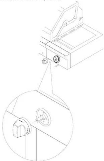 KITCHENAID 7200733 - Fixation de la tablette de droite avec brûleur à rôtissage - 9