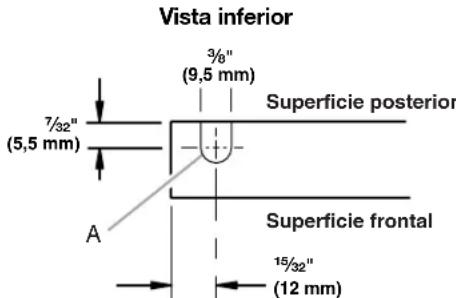 KITCHENAID KUWO24RSBX - Orificios de la bisagra de la puerta - 1