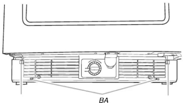 KITCHENAID Architect KUWL304CSS - Dépose de la grille de la base : - 1