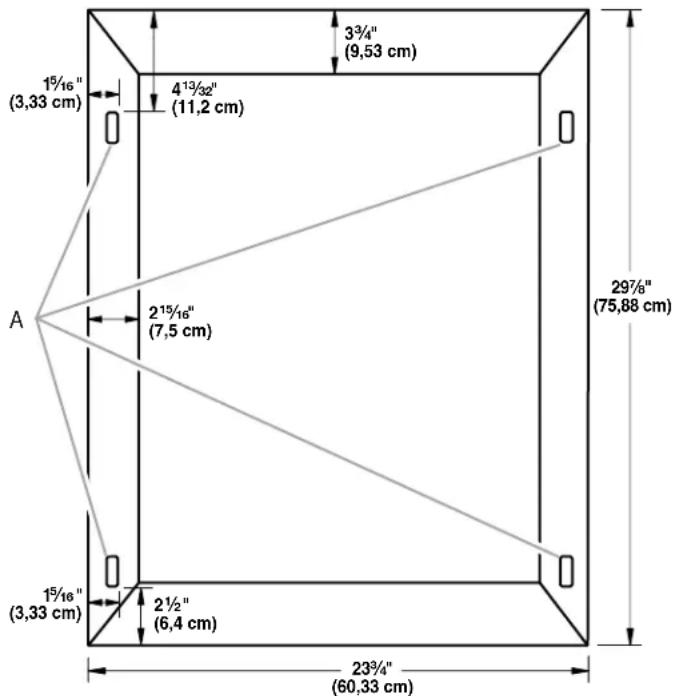 KITCHENAID KBCO24LSBX - Cadre décoratif - vue arrière - 1