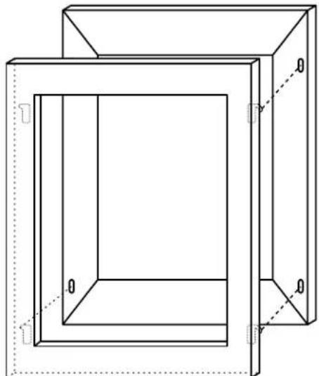 KITCHENAID KBCO24LSBX - Fixation du cadre decoratif - 1