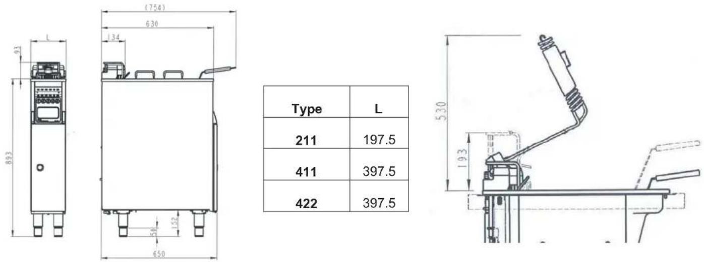FRIFRI Super Easy - Executions and dimensions - 1