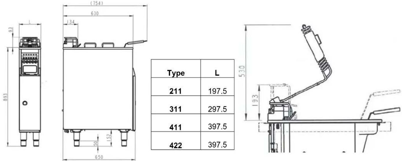 FRIFRI Elegance S+ - Floor standing fryers: - 1