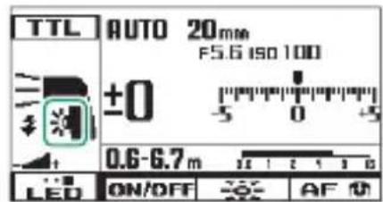 FUJIFILM EFX500 - Éclairage video LED activé/désactivé - 3
