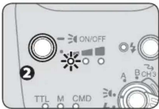 NIKON SB500 - Mise sous tension de l'éclairage DEL - 2