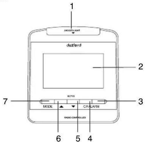 Dexford RCT 170 - Funkgesteuerte LCD-Uhr mit Weckfunktion - 1