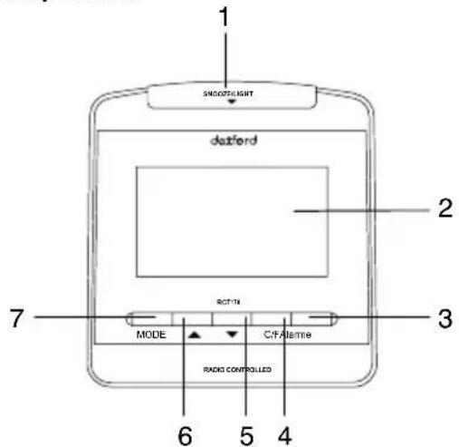Dexford RCT 170 - Horloge radio pilotée LCD avec fonction réveil - 1