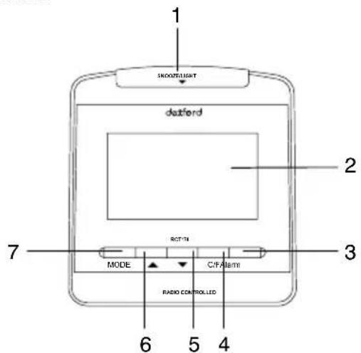 Dexford RCT 170 - Radio-controlled, LCD Clock with Alarm Function - 1