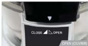 KUVINGS NS995UL - Marques d'ouverture et de fermeture sur le bloc supérieur. - 1