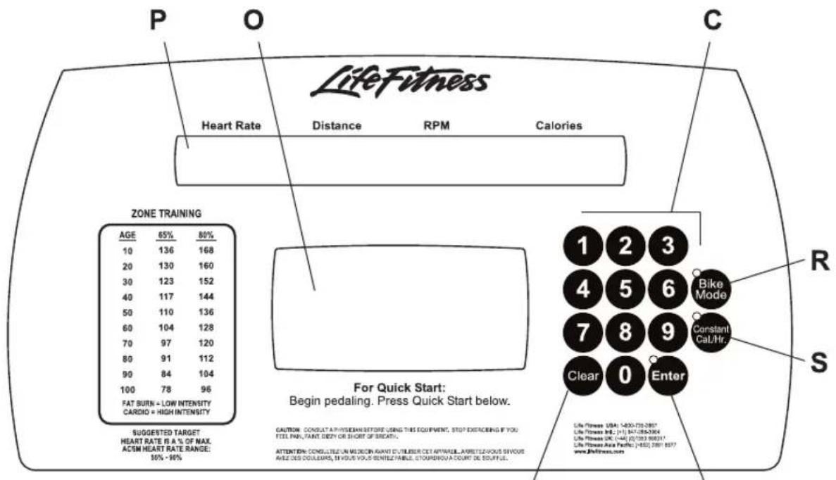 Life Fitness 95CI - GENERALIDADES DE LA CONSOLA DE INFORMACIÓN - 1