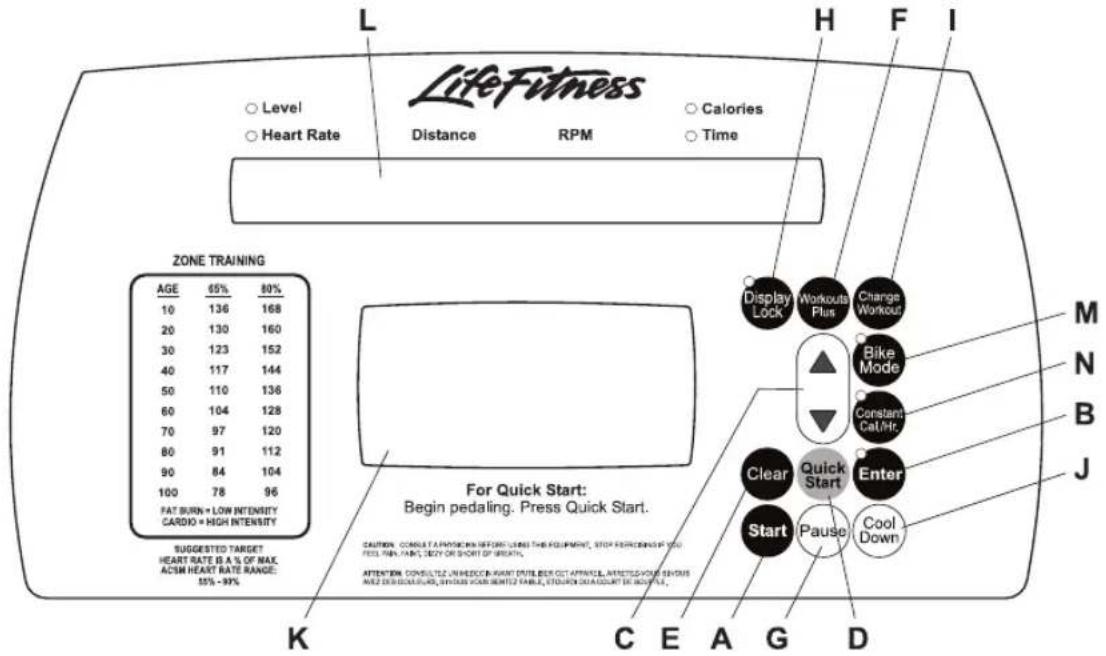 Life Fitness 90C - GENERALIDADNES DE LA CONSOLA DE INFORMACION - 1