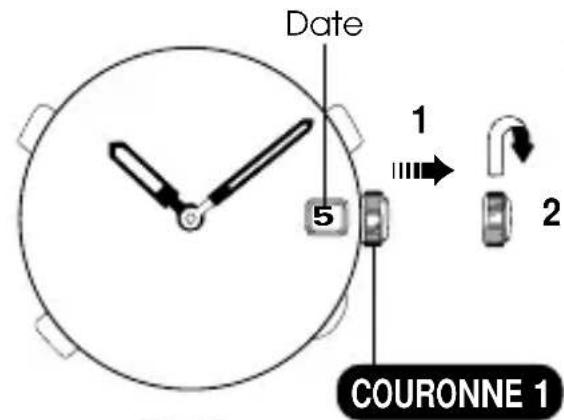 PULSAR Y182 - REGLAGE DE LA DATE - 1