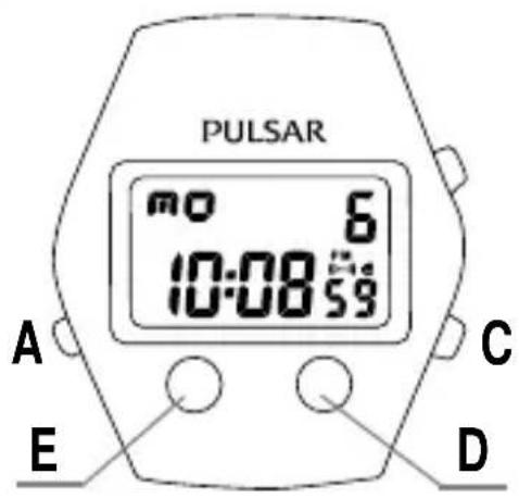 PULSAR W150 - MODE HEURE / CALENDRIER - 1