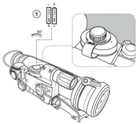 PULSAR Sentinel GS - - INSTALLATION DES PILES - 1