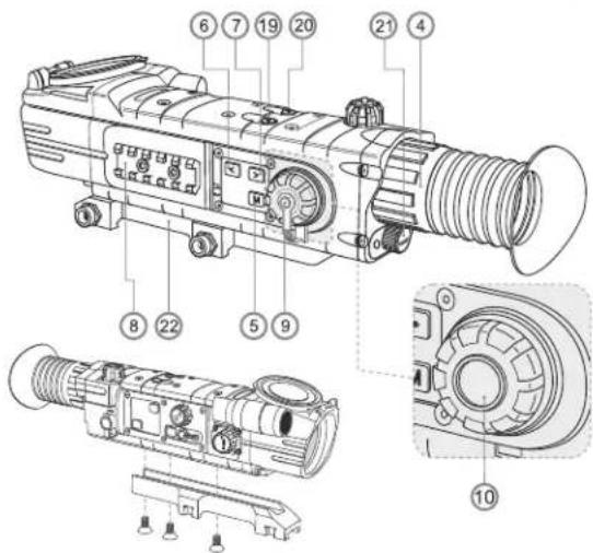 PULSAR Digisight N750UA - 3JIEMENTbI PIPUEIAI OPGAHbI YIPABJIeHnI - 2