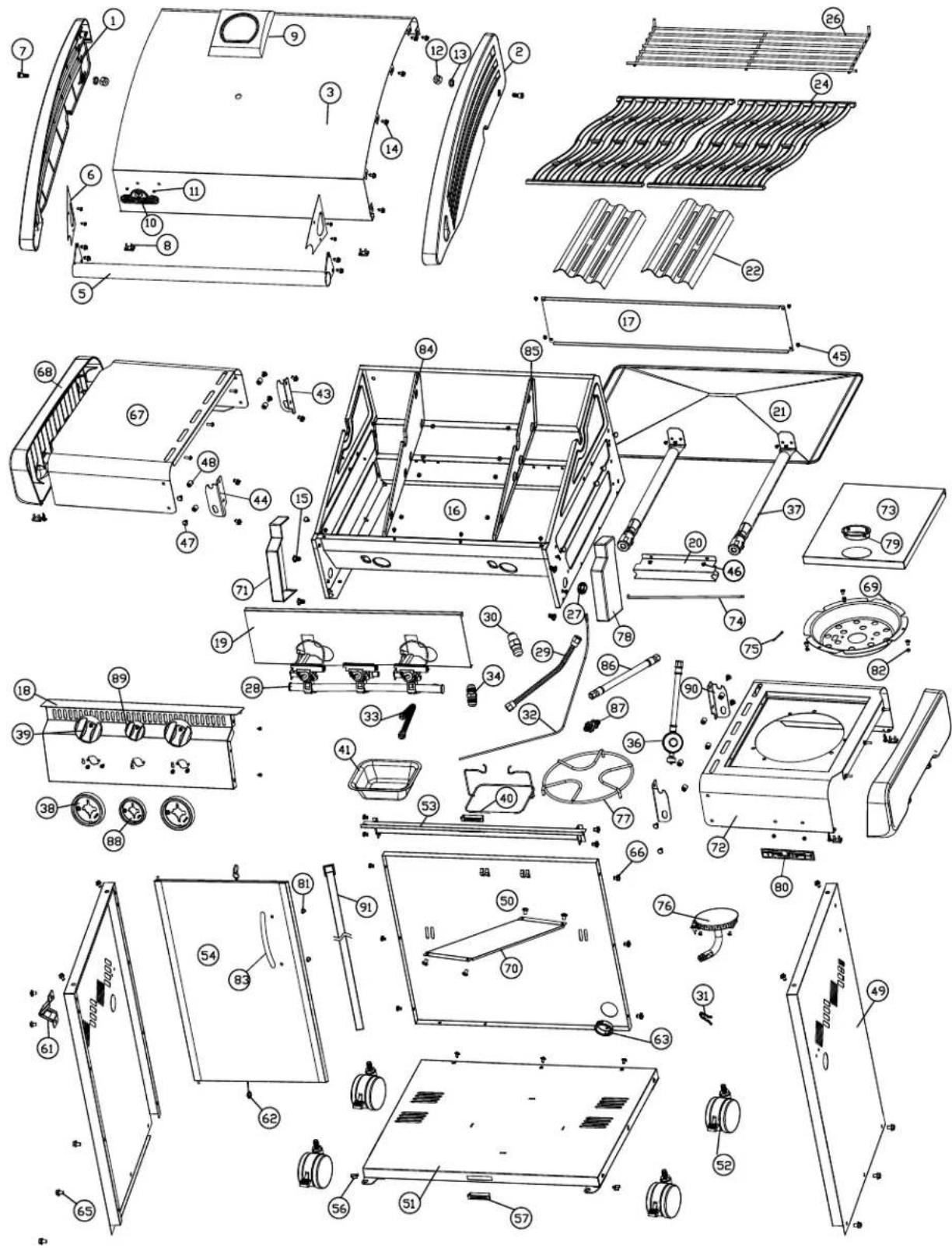 Napoleon Triumph 325 SB - PARTS DIAGRAM - 1