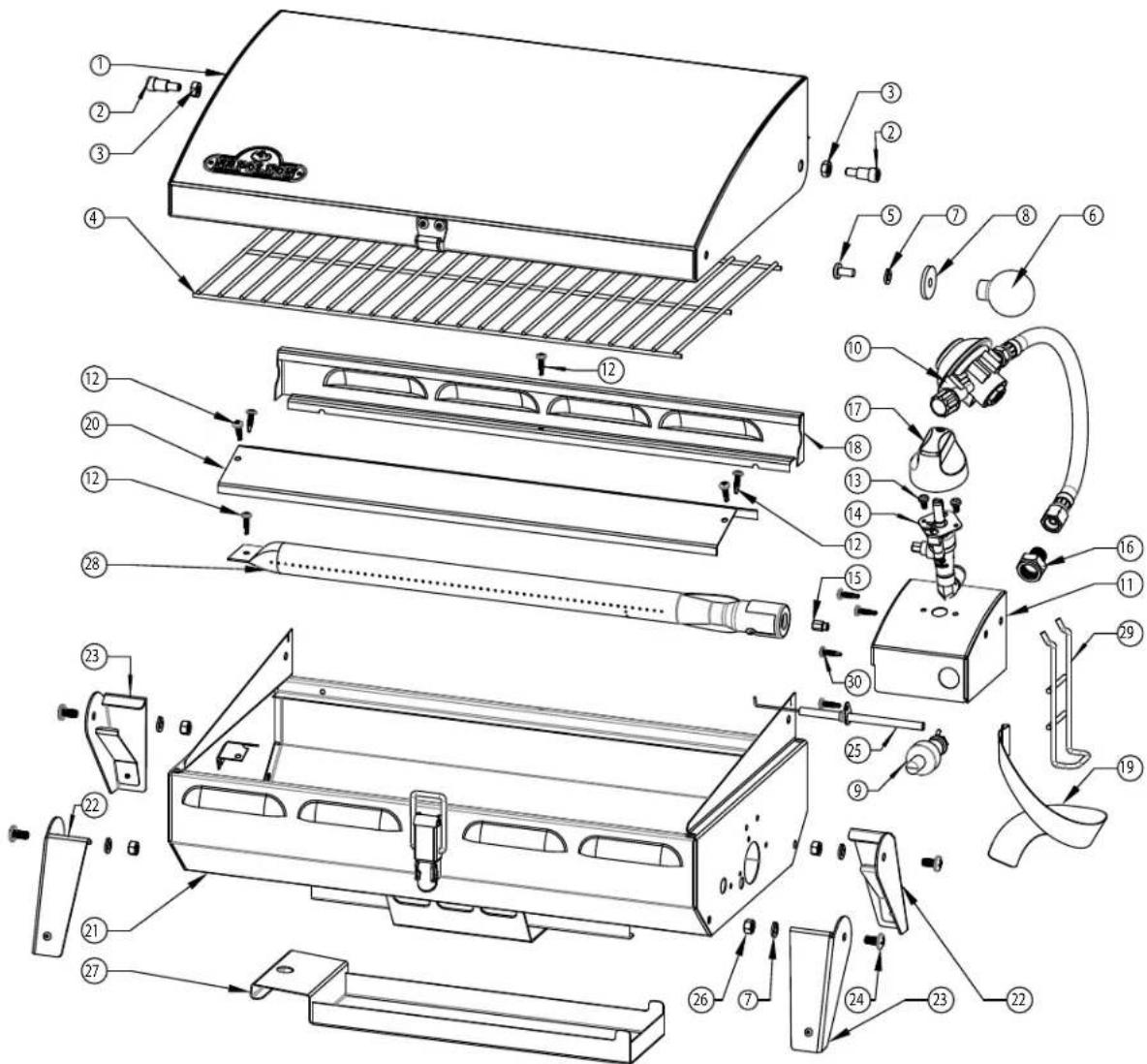Napoleon PTSS165 - Parts Diagram - 1