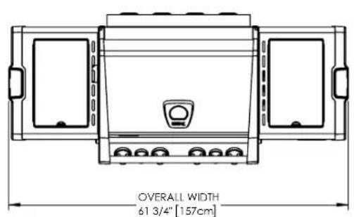 OVERALL WIDTH 61 3/4" [157cm]