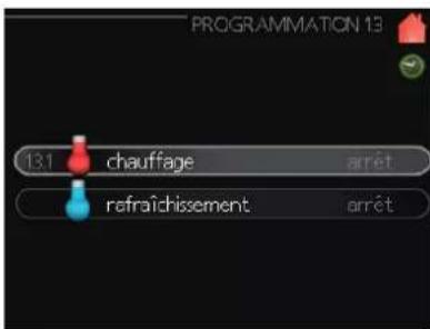 MITSUBISHI FDCW71VNXA - Menu 1.3 - programmation de température - 1