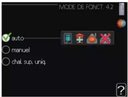 MITSUBISHI FDCW71VNXA - Menu 4.2 - mode de fonct. - 1