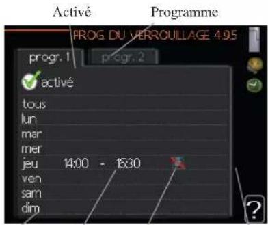 MITSUBISHI FDCW71VNXA - Menu 4.9.5 - prog. du verrouillage - 1