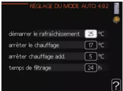 MITSUBISHI FDCW71VNXA - Menu 4.9.2 - réglage du mode auto - 1