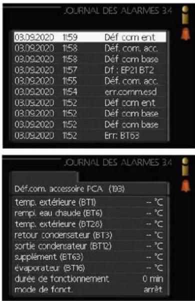 MITSUBISHI FDCW71VNXA - Menu 3.4 - journal des alarmes - 1