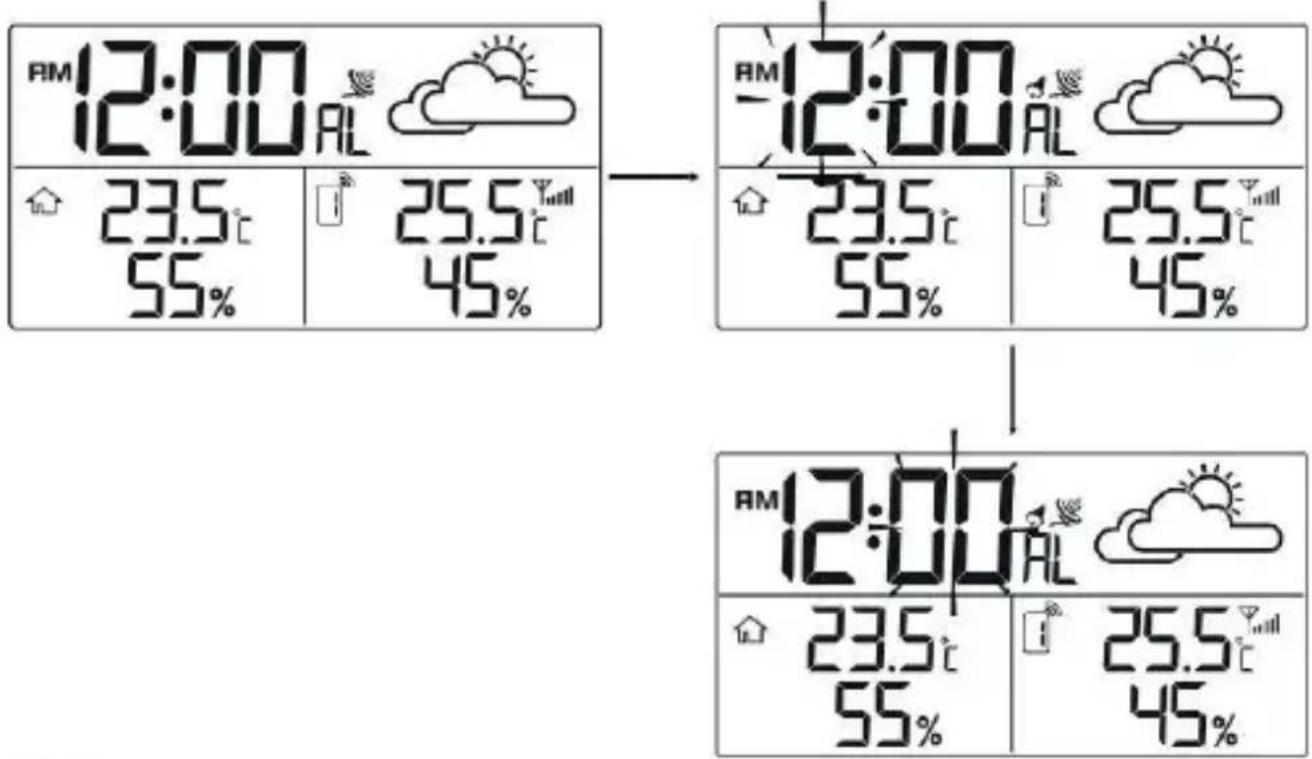 TECHNOLINE WS 9252 - AJUSTAR LA HORA DE LA ALARMA - 1