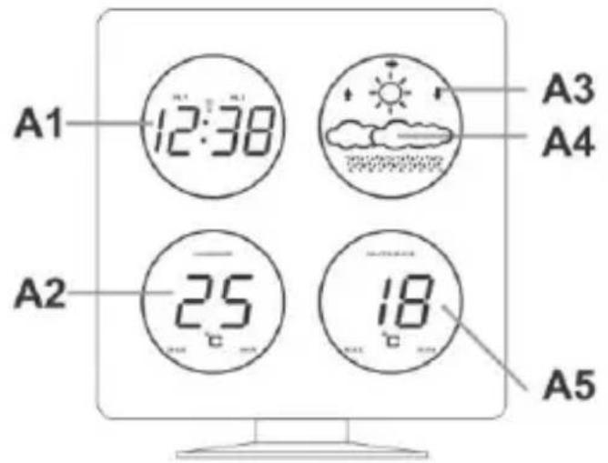 TECHNOLINE WS 6830 - LED-WETTERSTATION MIT FUNKUHR UND ALARM - 1
