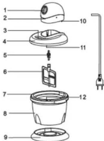Montiss KIM5707A - Onderdelen van het apparatus - 1