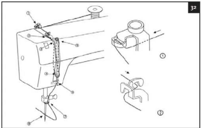 Aigger HSM5657A - Bringing the bobbin thread up (illustration 33) - 1
