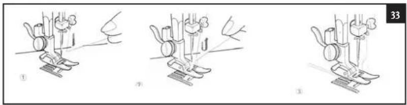 Aigger HSM5657A - Heben des Spulfadens (Abbildung 33) - 2